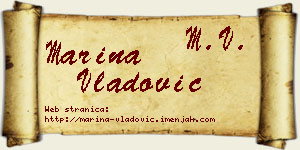 Marina Vladović vizit kartica